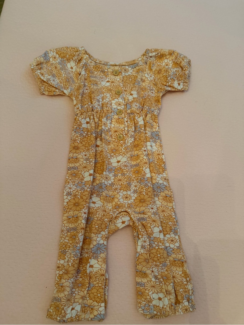 Catherine Malandrino Baby Peach Floral Romper